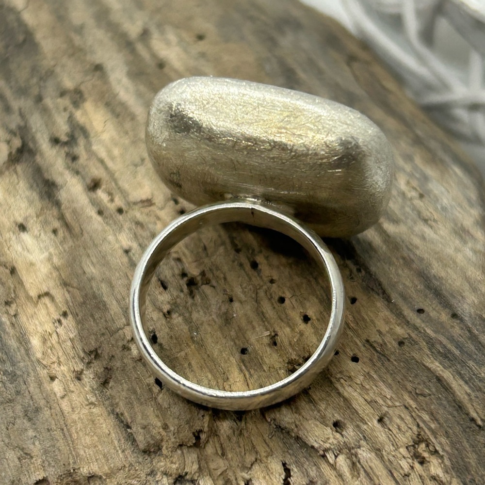 Sterling Silver Square Statement Ring - image 3